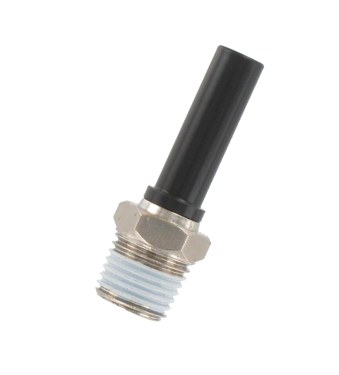 Technopolymer snap-in spindles male BSP tapered Pneumatic push-in fittings