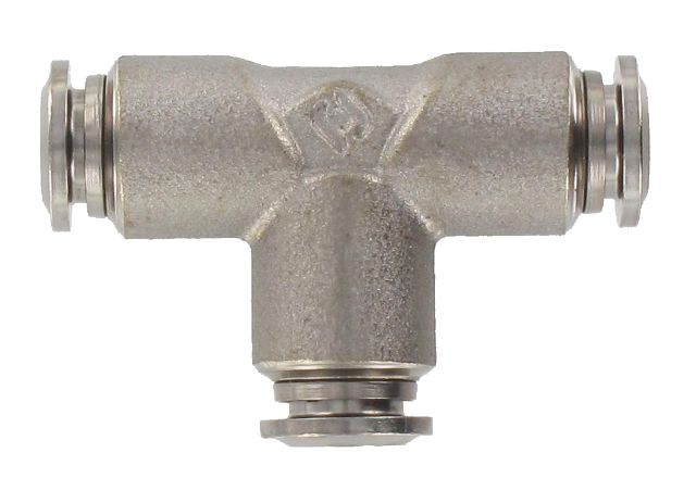 Triple equal T food grade push-in fitting in brass T6 Pneumatic push-in fittings