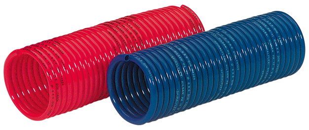 Tube spiralé nu polyamide Ø10/8 rouge longueur utile 20 m Tubes et tuyaux