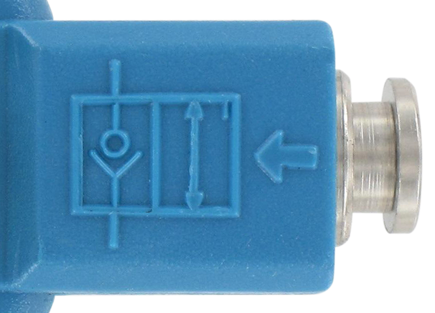 Unidirectional pneumatic servovale with push-in control D4-1/4 Pneumatic function fittings